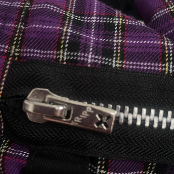 Vintage Tripp NYC 90s Y2K Daang Goodman Plaid Mall Goth Punk Grunge Capri Shorts - Picture 13 of 13